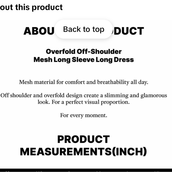 Overfold off- shoulder mesh long sleeve dress AKA the tiktok dress - Picture 6 of 6